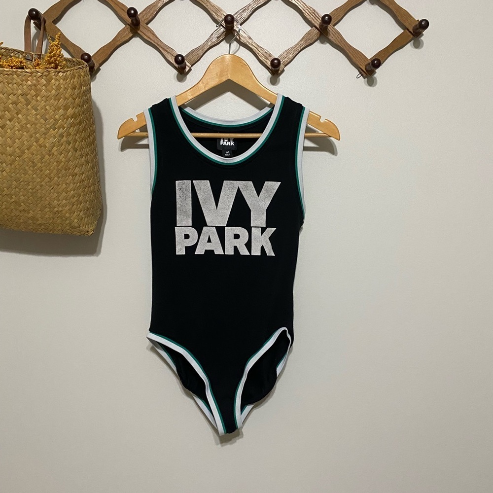 IVY PARK Black Top with White and Green Accents